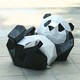 不锈钢发光熊猫雕塑图