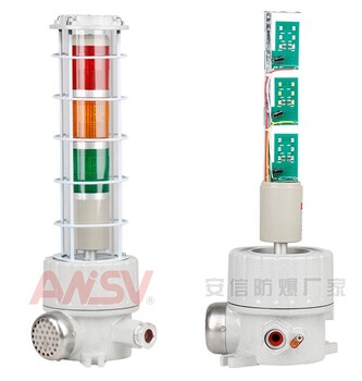 防爆聲光報(bào)警器原理紅黃藍(lán)綠白色12V24V36V220V
