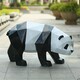 不锈钢爬墙熊猫雕塑公司产品图
