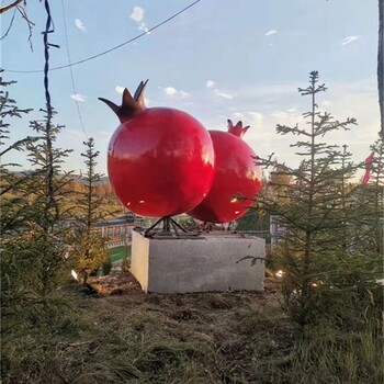 仿真石榴雕塑加工,農(nóng)場(chǎng)植物雕塑定制