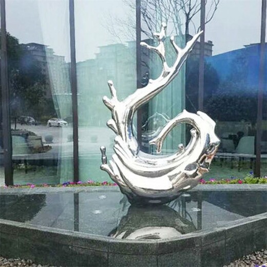 不銹鋼景觀浪花雕塑定制加工廠家