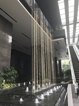 銅梁售樓部水幕墻廠家設計