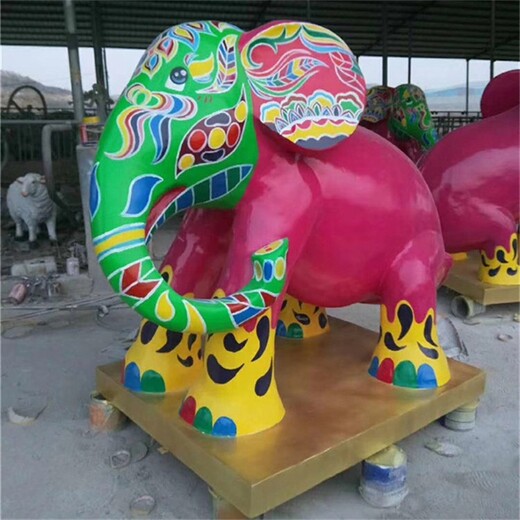 彩色大象雕塑報價