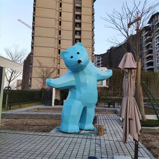 不銹鋼抽象熊貓雕塑供應(yīng)商