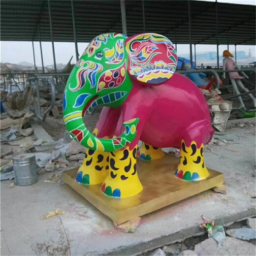 彩繪大象雕塑產(chǎn)品