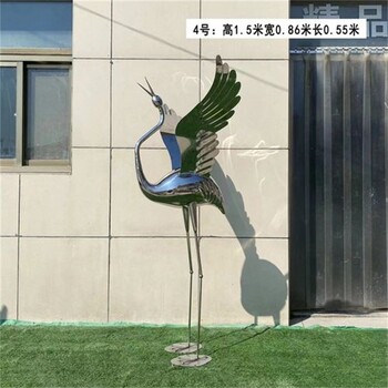仿真不銹鋼仙鶴雕塑公司