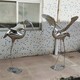 定制不锈钢仙鹤雕塑图