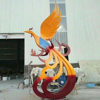 天津不銹鋼抽象鳳凰雕塑廠家