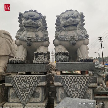石雕獅子廠青石石雕麒麟獅雕塑貔貅獅子寺廟祠堂瑞獸擺件
