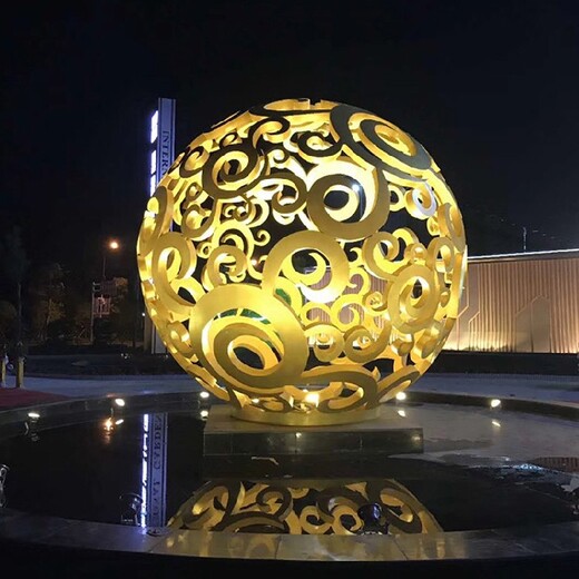 重庆不锈钢镂空球雕塑销售