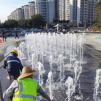 湖南郴州广场旱喷设备安装喷泉制作施工广场音乐喷泉