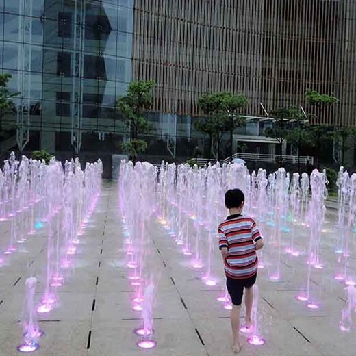 湖南湘西广场旱喷设备安装-音乐旱式喷泉