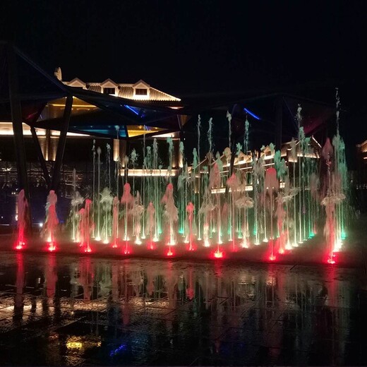 湖南郴州广场旱喷设备安装喷泉制作施工广场喷泉