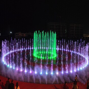 湖南郴州定制广场旱喷设备安装大桥灯光水景