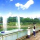 人工湖呐喊喷泉图