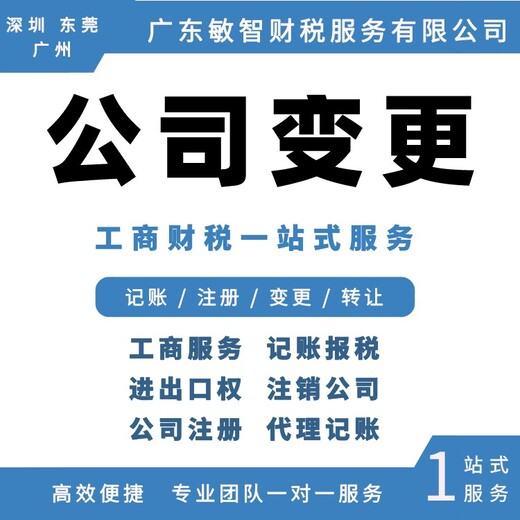 东莞石碣镇公司法人变更公司注册,会计代理,对外贸易备案