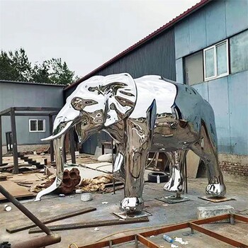 镜面大象雕塑工艺品