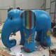 彩绘大象雕塑图