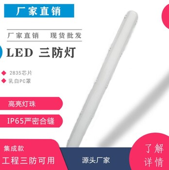 全塑三防燈IP65防水防塵貼片LED三防燈1.2米T8外殼套件支架