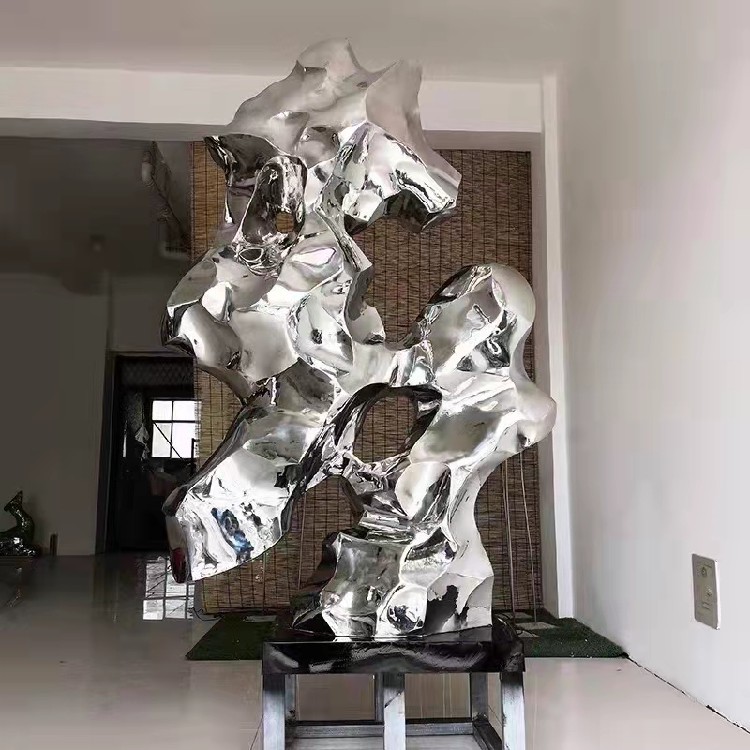 校园不锈钢太湖石雕塑制作安装厂家
