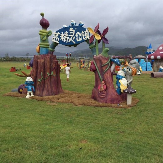 曲陽縣游樂場門頭雕塑報價及圖片