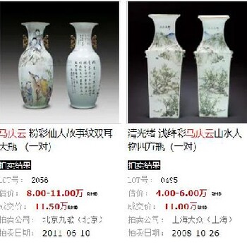 王方玉浅绛彩瓷器款识真品图片