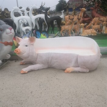 曲陽縣玻璃鋼戶外動物座椅加工定制