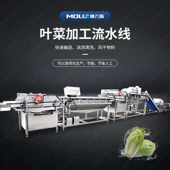 預制菜加工流水線香港中央廚房葉菜類凈菜加工流水線價格