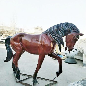 動(dòng)物園玻璃鋼馬雕塑模型
