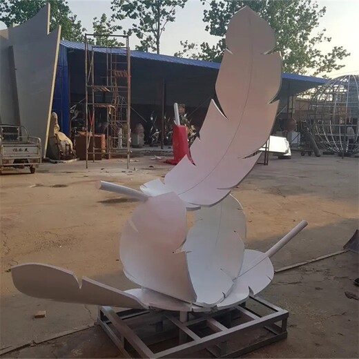 曲陽縣抽象不銹鋼羽毛雕塑制作加工廠
