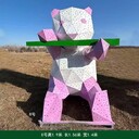 河南不銹鋼幾何熊貓雕塑制作廠家