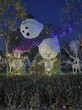 天津不锈钢几何熊猫雕塑加工厂家图片