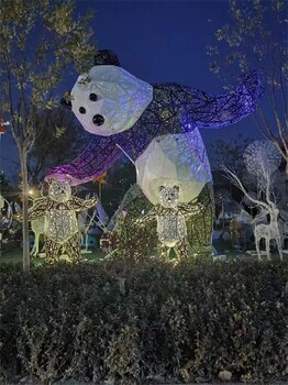 广西不锈钢几何熊猫雕塑加工厂家