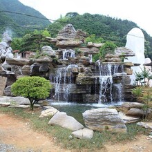 滄州新華區水泥假山假山噴泉施工圖片