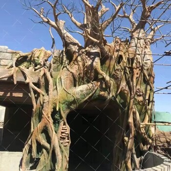 宣武水泥仿真假樹景觀造景現場施工