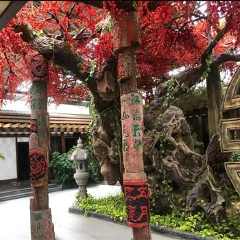 淄博大型景觀大門生態(tài)園假樹大門公司-造型優(yōu)美工期短