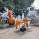 彩繪仿真松鼠雕塑圖