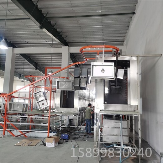 广东全自动悬挂式超声波清洗机厂家，水槽PVD自动超声波处理线