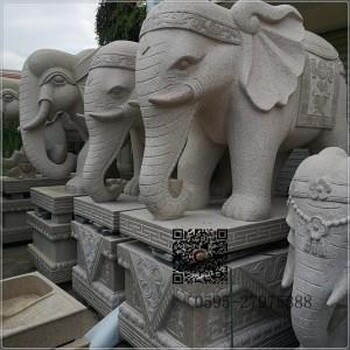 石雕大象佛教寺院門口擺件家里庭院石大象銹石大象大象惠安石雕