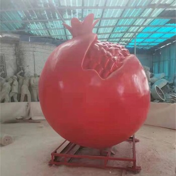 寫(xiě)實(shí)玻璃鋼石榴雕塑圖片