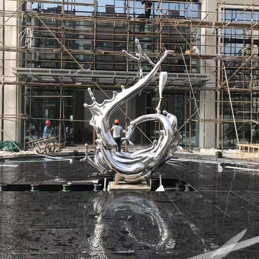 水景不銹鋼浪花雕塑造型