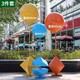 玻璃钢彩色气球雕塑加工定制,热气球雕塑产品图