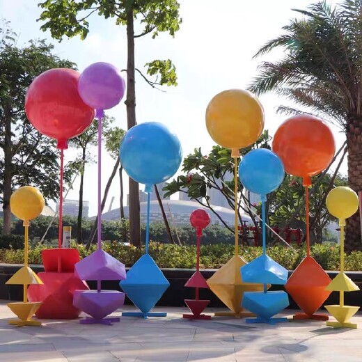 仿真热气球雕塑，玻璃钢气球雕塑价格,热气球雕塑