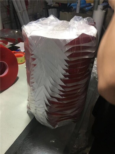 松原定制紅膜亞克力雙面膠,紅膜透明雙面亞克力膠帶