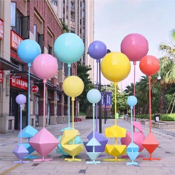 仿真彩绘气球雕塑制作,热气球雕塑