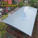 架空型電動伸縮雨棚雙軌道懸空推拉棚防雨防紫外線
