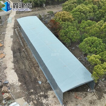 屋頂懸空自動(dòng)伸縮蓬倉(cāng)庫(kù)推拉棚施工周期短