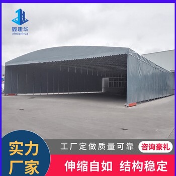 车间厂房通道悬空推拉蓬安装制作大型物流雨棚抗风7-8级