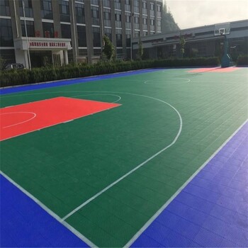 篮球场卡扣拼装运动地板邯郸运动场防滑耐磨拼装地板