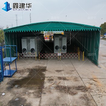 屋頂懸空自動伸縮蓬大型電動推拉棚施工周期短